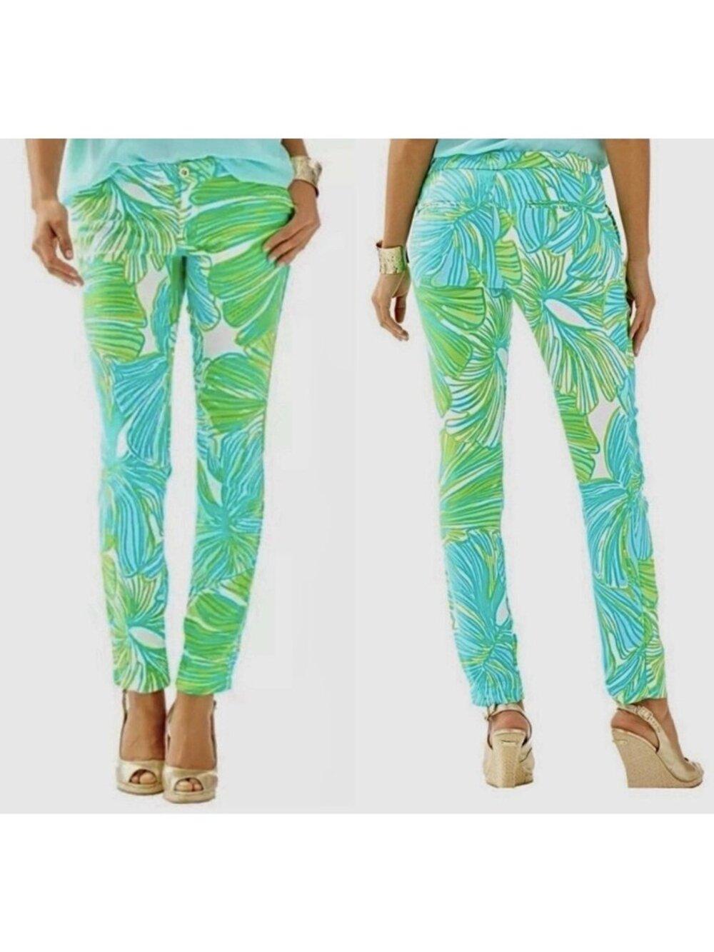 Lilly Pulitzer Alina Pants 00 Fronds Place